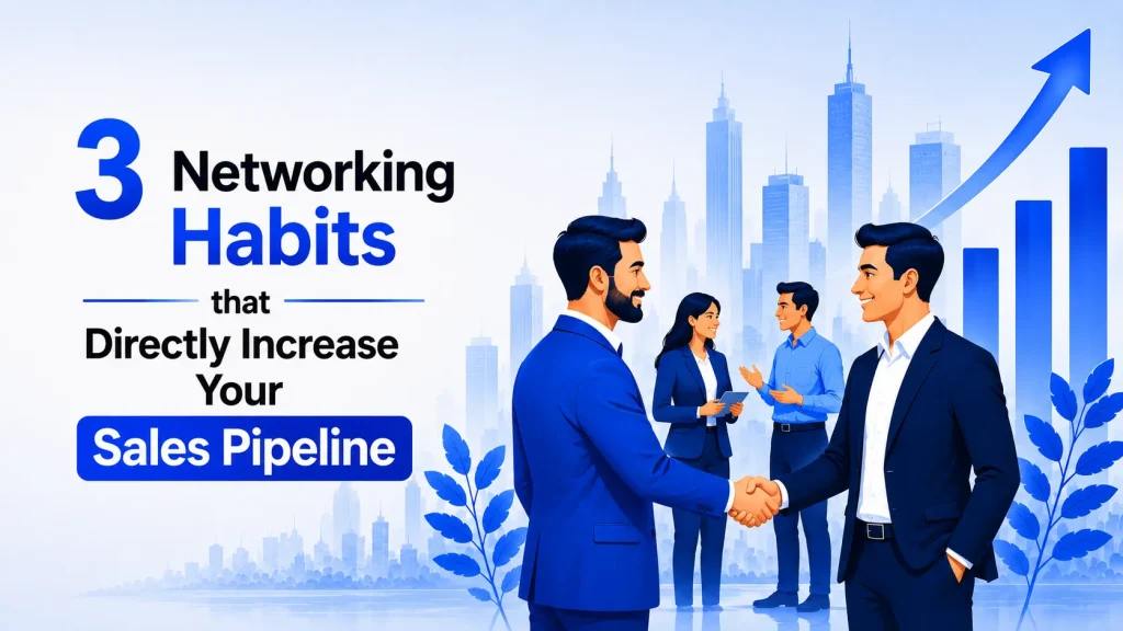 Business professionals networking to increase sales pipeline growth.