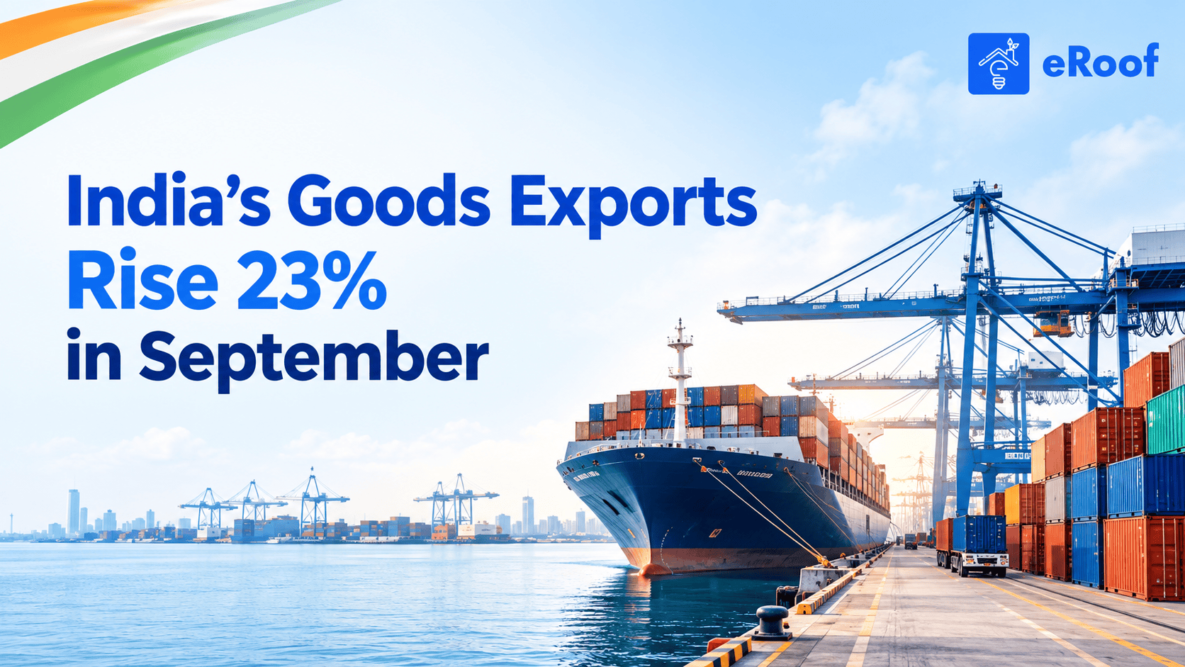 India’s Goods Exports Rise 23% in September